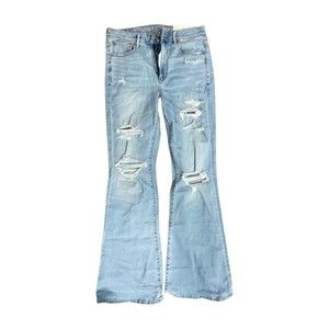 American Eagle Stretch Womens Distressed Denim Jeans Sz 6